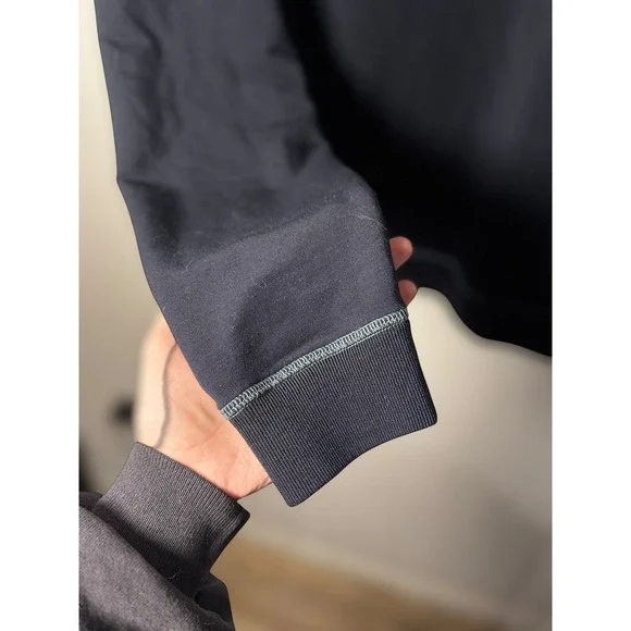 FootJoy Pullover Mens Navy Blue Contrast Stitch Raglan Crewneck Sweatshirt L - Picture 2 of 8